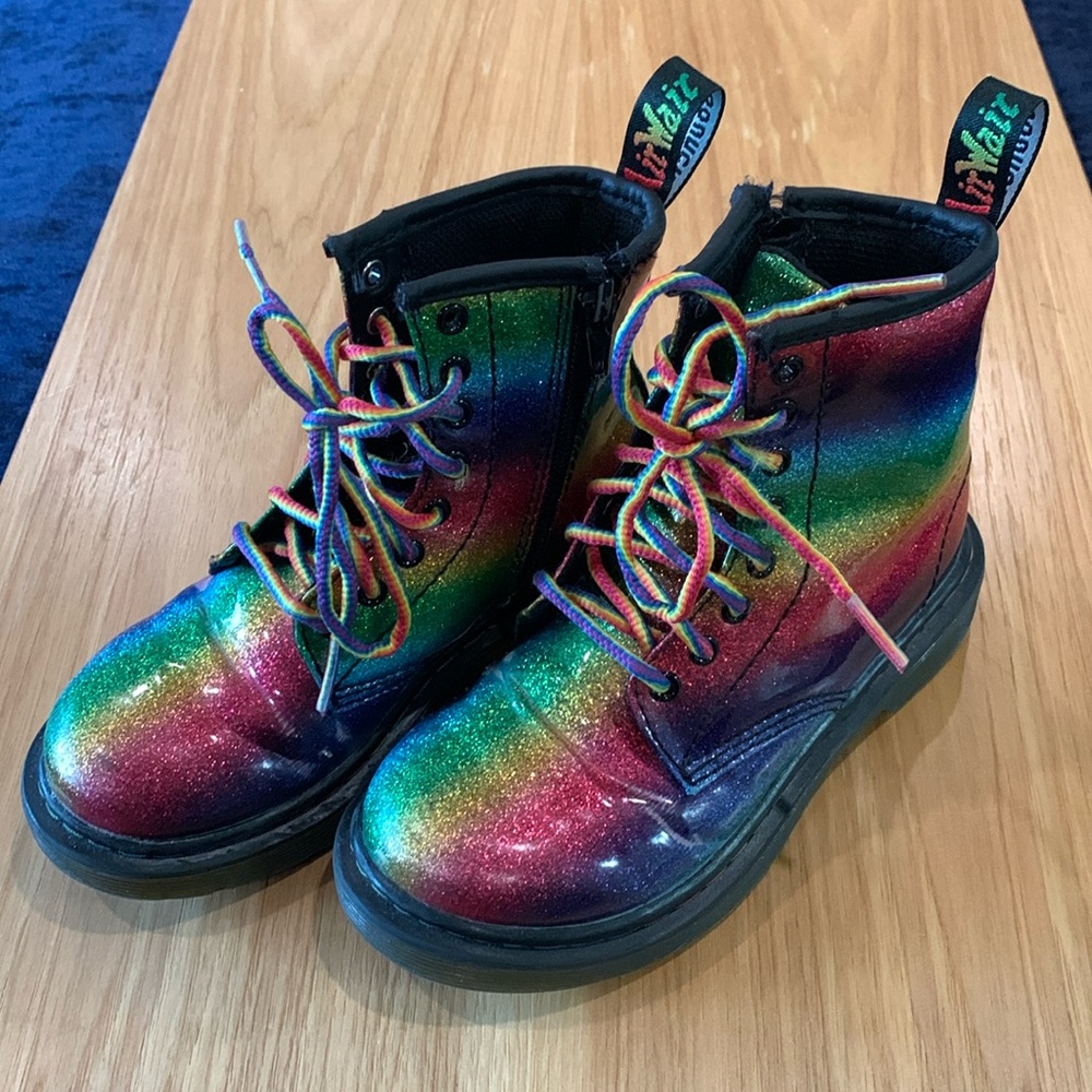 Dr. Marten’s Size 11 Rainbow Glitter Ombré Docs